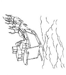 plansa de colorat mos craciun #19