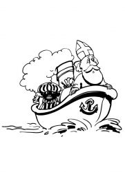 plansa de colorat mos nicolae #4