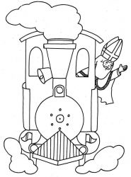 plansa de colorat mos nicolae #16
