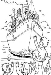 plansa de colorat mos nicolae #19