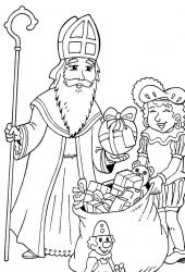 plansa de colorat mos nicolae #21