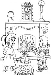 plansa de colorat mos nicolae #1