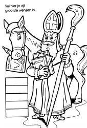 plansa de colorat mos nicolae #9