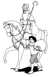 plansa de colorat mos nicolae #11