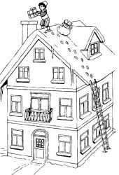 plansa de colorat mos nicolae #12