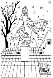 plansa de colorat mos nicolae #14