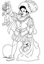 plansa de colorat mos nicolae #17