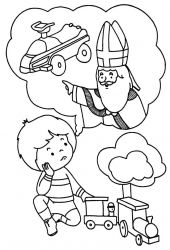 plansa de colorat mos nicolae #20