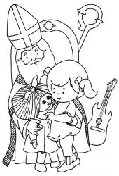 plansa de colorat mos nicolae #1