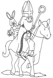 plansa de colorat mos nicolae #3