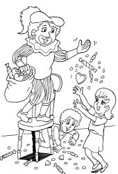 plansa de colorat mos nicolae #8