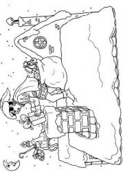 plansa de colorat mos nicolae #9