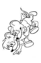 plansa de colorat motanul leopold #3