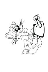 plansa de colorat motanul leopold #4