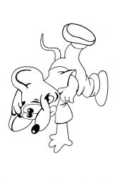 plansa de colorat motanul leopold #6