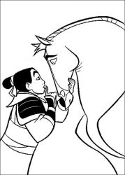 plansa de colorat mulan #6