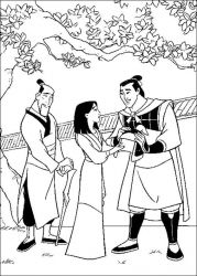 plansa de colorat mulan #10