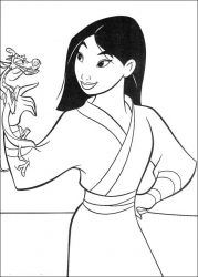 plansa de colorat mulan #21
