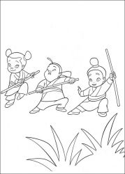 plansa de colorat mulan #16