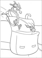 plansa de colorat mulan #20