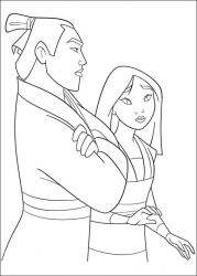 plansa de colorat mulan #21