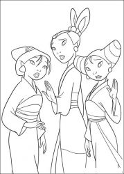 plansa de colorat mulan #3
