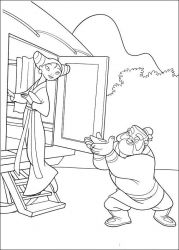 plansa de colorat mulan #4