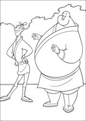 plansa de colorat mulan #5