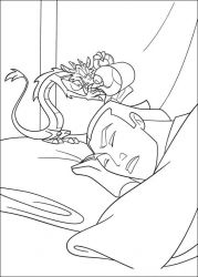 plansa de colorat mulan #8