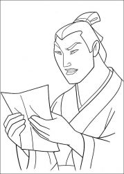 plansa de colorat mulan #11