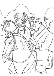 plansa de colorat mulan #15