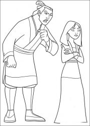 plansa de colorat mulan #16