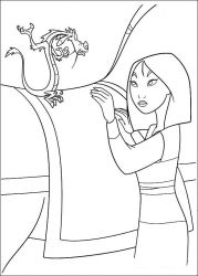 plansa de colorat mulan #17