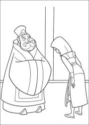 plansa de colorat mulan #1