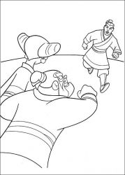 plansa de colorat mulan #2