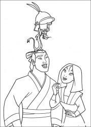plansa de colorat mulan #5