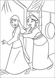 plansa de colorat mulan #8