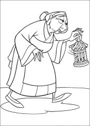 plansa de colorat mulan #9