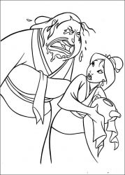 plansa de colorat mulan #10