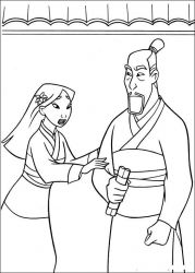 plansa de colorat mulan #12