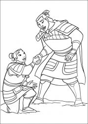 plansa de colorat mulan #4