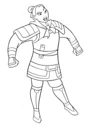 plansa de colorat mulan #13