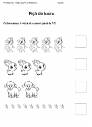 fise de lucru pentru  numara pana la 10 #10