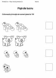 fise de lucru pentru  numara pana la 10 #12