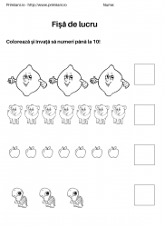 fise de lucru pentru  numara pana la 10 #8