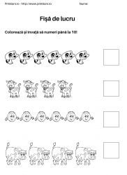 fise de lucru pentru  numara pana la 10 #9