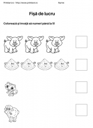 fise de lucru pentru  numere #1