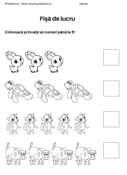 fise de lucru pentru  numere #5