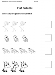 fise de lucru pentru  numere #6