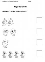 fise de lucru pentru  numere #3